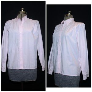 Vintage 1980's Pale Pink Cotton Blouse by Diamont's Donna Switzerland, Medium
